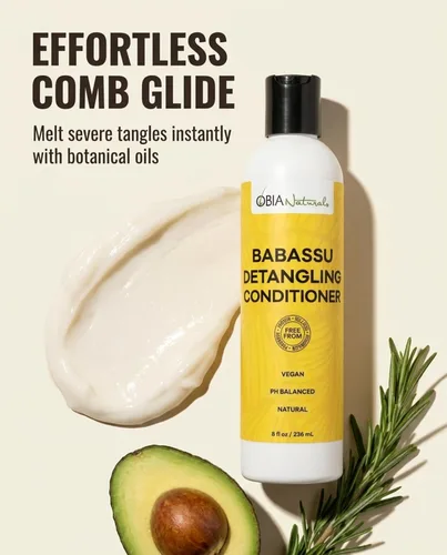 Vista 3 de OBIA Naturals Babassu - Acondicionador desenredante, enjuague sin proteínas