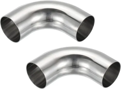 Vista 13 de PATIKIL Codo de 90 grados con curvatura de mandril, codo de escape de 1 pulgada OD de acero, conector de tubería de escape 304 de acero inoxidable