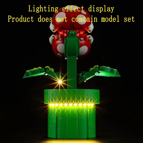 Vista 5 de GEAMENT Kit de luz LED compatible con Lego Super Mario Piranha Plant 71426 (juego de modelos no incluidos)