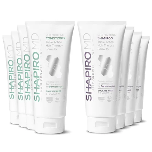 Vista 7 de Shapiro MD Hair Growth Experts Champú y Acondicionador contra la Caída del Cabello, Fórmula Vegana Anti-DHT para Cabello Fino Desarrollado por