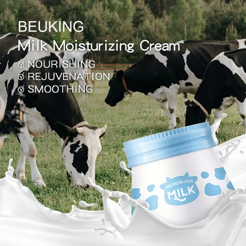 Vista 2 de Crema de leche facial, hidratante nutritiva reparadora de la piel, hidratante facial para hidratar y suavizar la piel seca, piel firme, crema de día