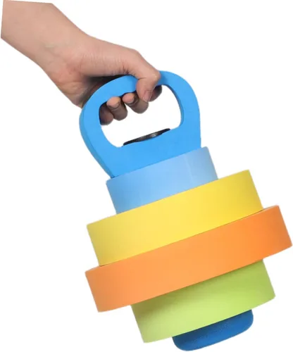 Vista 4 de Abaodam 1 par de mancuernas de agua ajustables de Eva para gimnasia ligera flotante para natación, preescolar, ejercicios de brazo, mancuernas