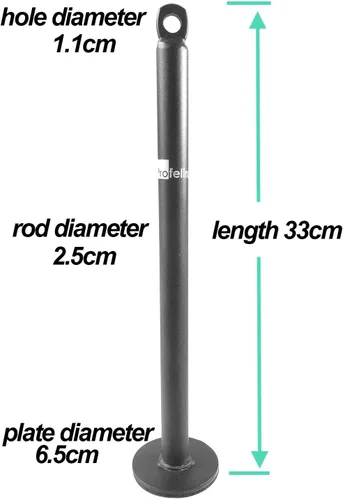 Vista 2 de Pasador de carga de placa de peso con mosquetón para placas de peso de 1 pulgada y 2 pulgadas para entrenamiento LAT Pulldown Entrenamiento