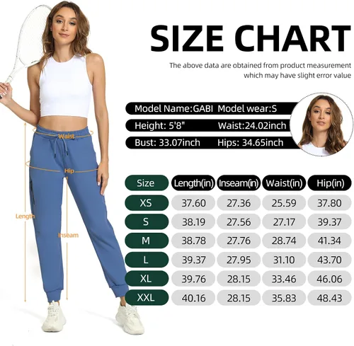 Vista 7 de Pantalones deportivos ligeros para mujer con bolsillos Dri Fit para entrenamiento, atletismo, correr, pista suave, gimnasio, descanso, pantalones