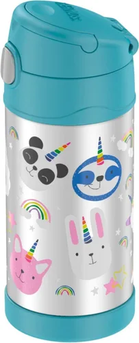 Vista 8 de THERMOS Funtainer - Botella con sorbete para niños, 12 onzas, unicornio mágico