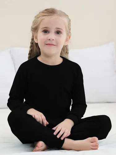 Vista 6 de GUISBY Conjunto de pijama para niños y niñas, sudadera de ajuste cómodo para uso diario de 2 piezas