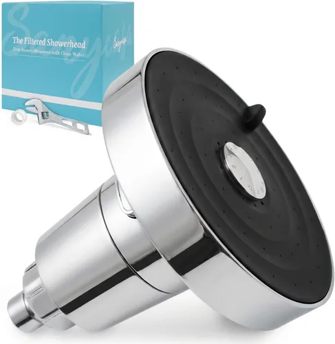 Vista 9 de SANYCASA Cabezal de Ducha Filtrado para Agua Dura, Elimina el Cloro y Metales Pesados, Filtro KDF-55 para Cabello y Piel Más Saludables, Protege