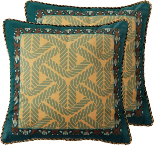 Vista 67 de patdrea Funda de almohada de terciopelo francés de diseño, 18 x 18 pulgadas Aviario