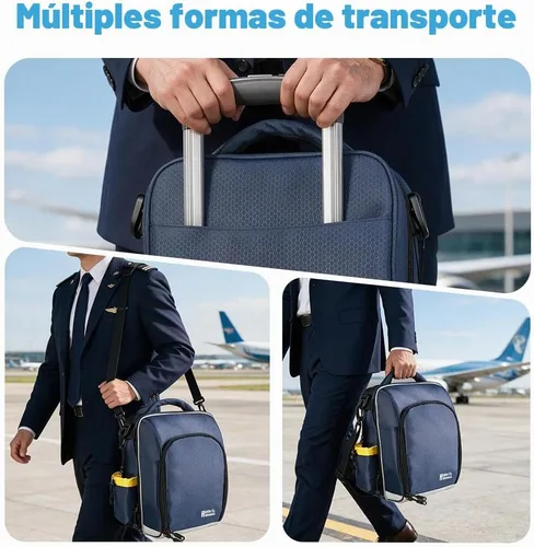 Vista 5 de Bolsa de vuelo piloto de alta calidad: se adapta a todos