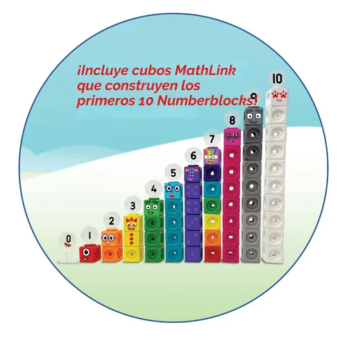 Vista 2 de hand2mind MathLink Cubes Numberblocks Juego de Actividades 1-10, 30 Actividades de Aprendizaje Preescolar, Bloques de Conteo, Cubos de Enlace