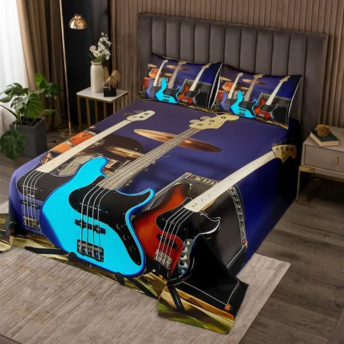 Vista 11 de Feelyou Colchas con estampado de piel de vaca, tamaño King, colcha acolchada de piel de vaca rústica para cabaña y cabaña, juego de colcha con Multi