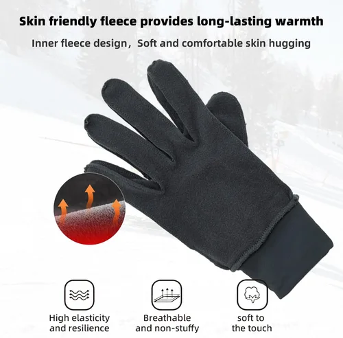 Vista 4 de YKYWBIKE Guantes de ciclismo de invierno para hombres y mujeres, guantes de bicicleta acolchados para pantalla táctil, resistentes al agua