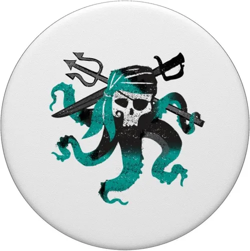 Vista 3 de Disney Descendants 2 Uma Pirate Octopus - PopSockets agarre y soporte para teléfonos y tabletas, Negro