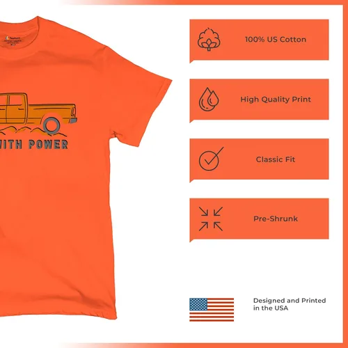 Vista 15 de Tee Hunt Camisetas gráficas y camisetas sin mangas para hombre Roll with Power Pickup Truck