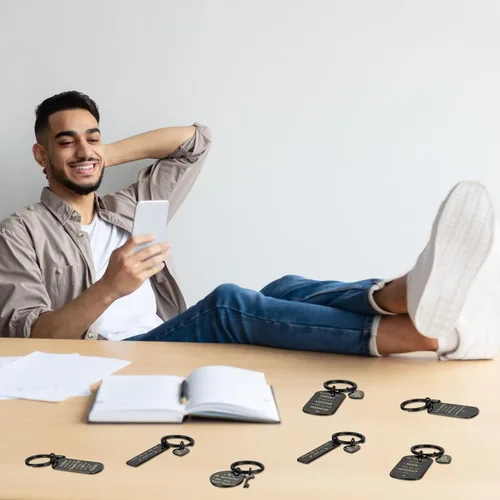 Vista 5 de Llavero motivacional de agradecimiento para empleados, 48 piezas, para mujeres, hombres, regalos de agradecimiento para empleados