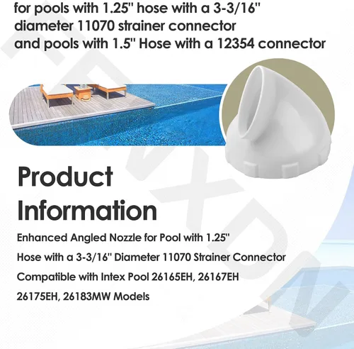 Vista 4 de Boquilla de piscina en ángulo mejorada para piscinas Intex Bestway 26165EH