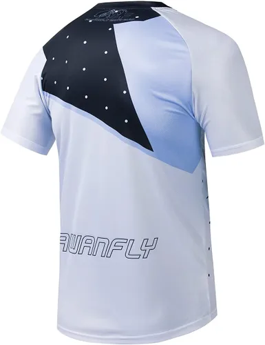 Vista 2 de Camiseta de ciclismo para hombre, camiseta de manga corta para bicicleta de montaña, camiseta de motocross, absorción y transpirable