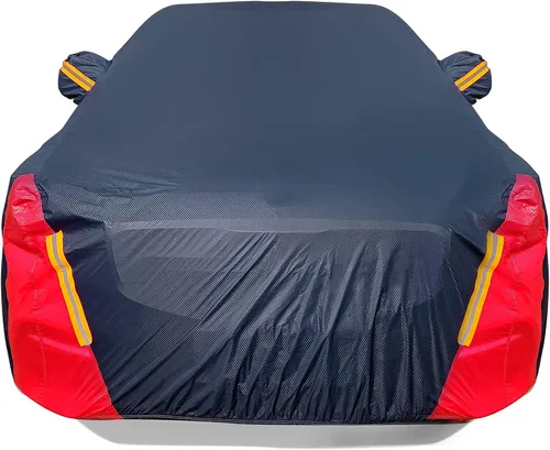 Vista 7 de Funda de coche impermeable de 2 puertas, para todo tipo de clima para automóviles, cubierta completa para exteriores con protección contra lluvia