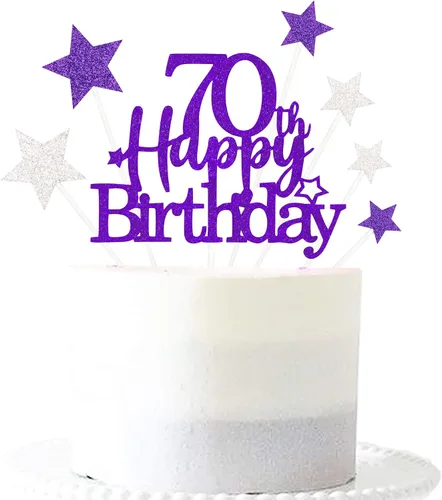 Vista 45 de Decoración brillante para tarta de primer cumpleaños feliz con estrella, adornos personalizados para tarta de 1 cumpleaños, decoraciones de fiesta