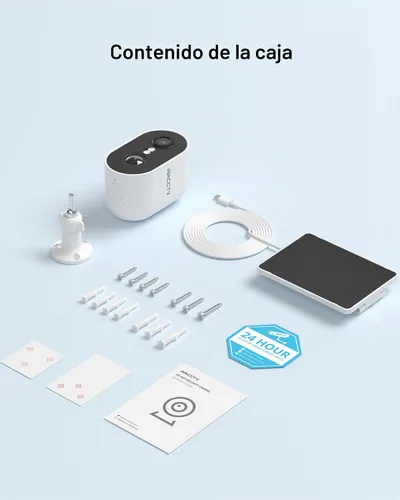 Vista 8 de ARCCTV Cámara de seguridad solar inalámbrica al aire libre 4MP Cámara WiFi con energía solar