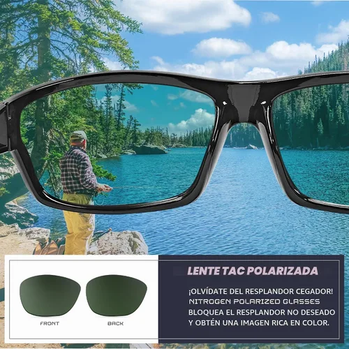 Vista 4 de Nitrogen Gafas de sol deportivas polarizadas envolventes para hombres y mujeres, UV400, para conducir, pescar, correr, gafas de sol