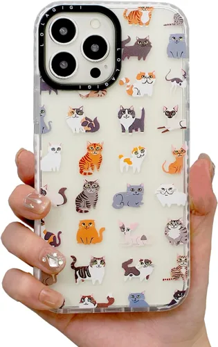 Vista 32 de Funda para iPhone 14 Plus, lindo diseño artístico de líneas faciales, diseño kawaii, diseño femenino de dibujos animados para mujeres, niñas