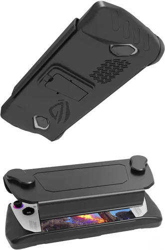 Vista 7 de RGEEK Funda protectora para ASUS ROG Ally con soporte, funda ROG Ally con carcasa frontal desmontable, accesorios ROG Ally incluyen funda