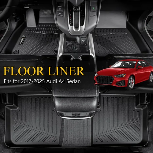 Vista 60 de Tapetes de piso para todo clima y forro de carga con respaldo para Chevrolet Suburban de 7 asientos 2021-2025 / GMC Yukon XL de 7 asientos