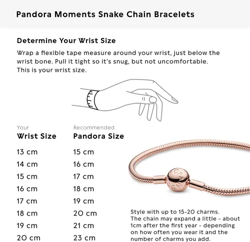 Vista 5 de Pandora - Brazalete de serpiente, brazalete con dijes, joyería Smooth Moments