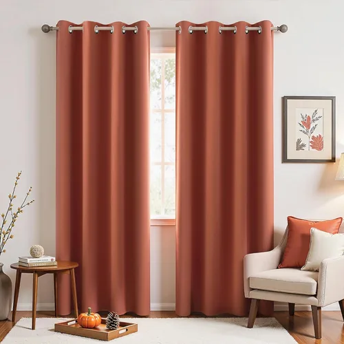 Vista 127 de KOUFALL Cortinas de Baño Aqua para Ventana, Juego de 2 Paneles Decoración Costera Cortinas Cortas Opacas para Ventana Pequeña de Cocina Puerta