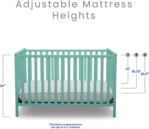 Vista 19 de Delta Children Heartland - Colchón convertible 4 en 1, color negro + Twinkle Galaxy para cuna y colchón para niños pequeños (paquete)