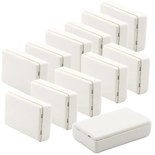Vista 12 de Zulkit 12 cajas de proyecto de plástico ABS para proyectos eléctricos, caja de conexiones pequeña, color blanco, 2.17 x 1.28 x 0.79 pulgadas