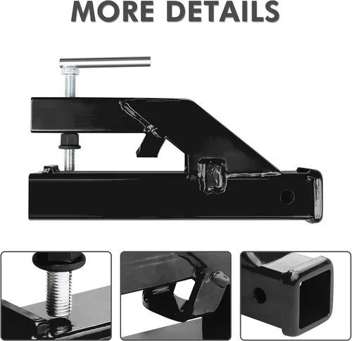 Vista 2 de Enganche de cubo para tractor, EBESTTECH 1 pieza de abrazadera para receptor de enganche de remolque 2" con adaptador de montaje de bola Compatible