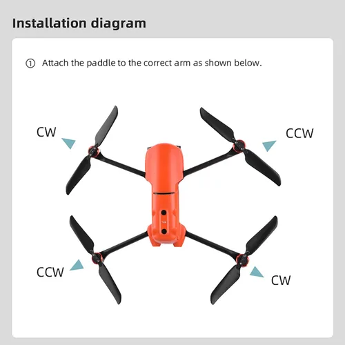 Vista 3 de Hélices de bajo ruido compatibles con Autel Robotics EVO II/Pro/EVO 2 Pro/EVO 2 Pro/EVO 2 Drone Hélices cuchillas de liberación rápida alas
