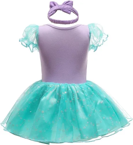 Vista 2 de Dressy Daisy Disfraz de princesa para bebé, disfraz de tutú de tul para cumpleaños, Halloween, traje con diadema