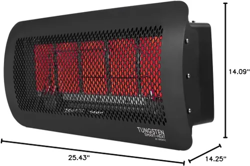 Vista 4 de bromic Tungsteno Smart calor 5burner calentador de propano brtng500lp