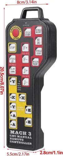 Vista 3 de ViaGasaFamido Generador de pulsos de volante CNC, motor paso a paso, máquina de grabado CNC, controlador manual, conector USB, control de 4 ejes