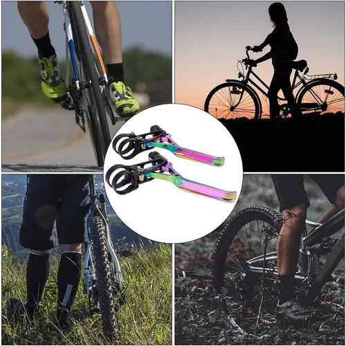 Vista 5 de Keenso Palancas de freno de bicicleta, aleación de aluminio ultraligera, palanca de freno deslizante de aceite, accesorio de ciclismo para bicicleta