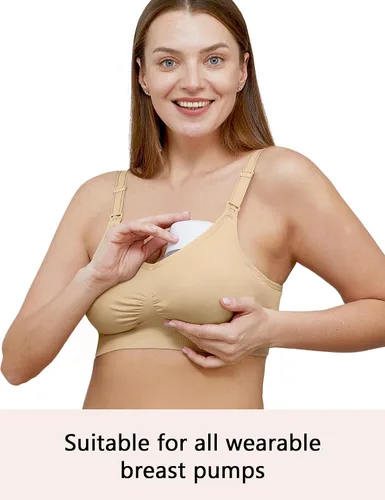 Vista 3 de HOFISH Brasier de maternidad sin costuras para mujer, paquete de 3