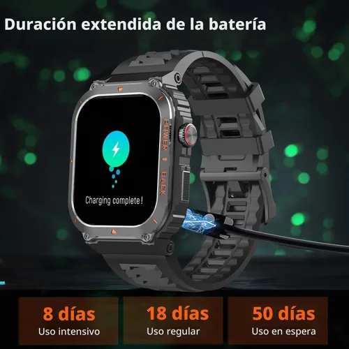 Vista 9 de Reloj inteligente militar con GPS para hombre, presión / altitud/brújula, reloj inteligente de fitness para teléfonos Android y iPhone, rastreador