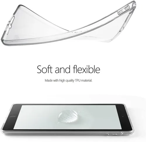 Vista 4 de iCoverCase Funda transparente para iPad mini 4, funda protectora flexible de TPU suave transparente ultrafina para iPad mini 4 (7.9") - Transparente