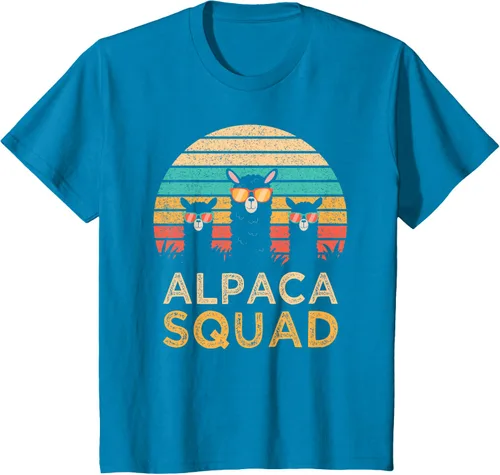 Vista 54 de Divertidas gafas de sol de escuadrón de alpaca Cool Alpacas Vintage Gift T-Shirt, Negro, S