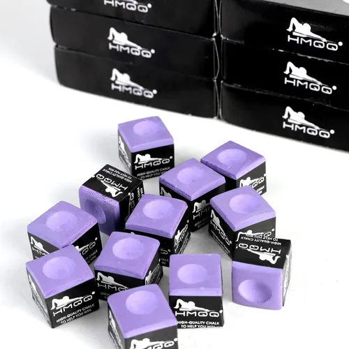 Vista 8 de HMQQ Low-Dust Pool Cue Chalk, 12-Pack Billiard Chalk, 6 Color Options Negro