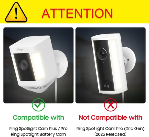 Vista 2 de Fintie Funda de silicona para cámara Ring Spotlight, silicona suave resistente a la intemperie, cubierta protectora para cámara de seguridad HD