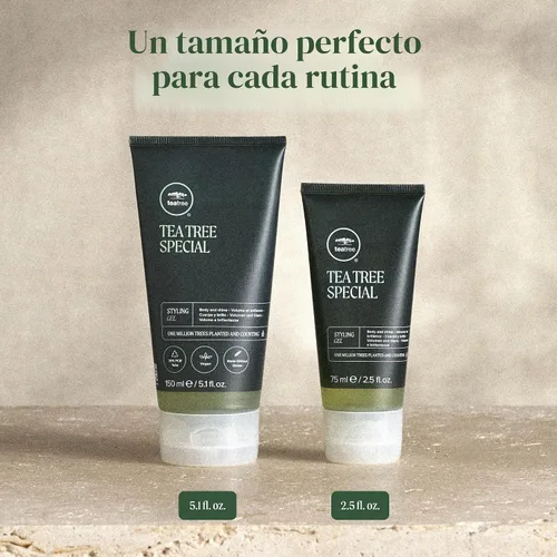 Vista 10 de Tea Tree Gel de peinado, fijación media, acabado de alto brillo, para todo tipo de cabello