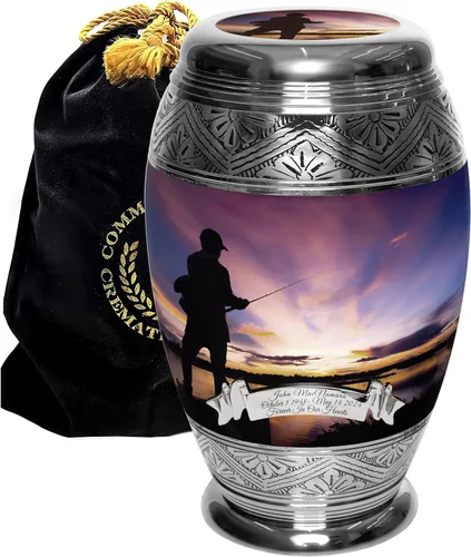 Vista 14 de Urna de Cremación Ángel Azul para Cenizas de Adulto Masculino - Urnas de Cremación Personalizadas para Cenizas de Hombre Adulto Urnas Decorativas