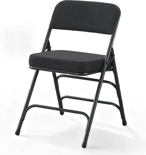 Vista 12 de BOOSDEN Sillas plegables acolchadas azules, silla plegable con cojín grueso