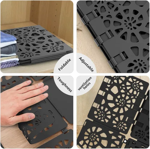 Vista 6 de BoxLegend Carpeta para camisa V1-Plus, tablero plegable para camiseta, carpeta para ropa, fácil y rápida para doblar ropa para adultos y niños, negro