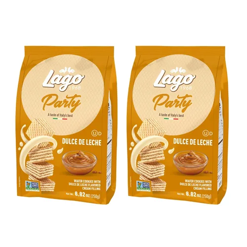 Vista 26 de Gastone Lago Party Wafers, capuchino, 8.82 onzas, galletas italianas de oblea con relleno de crema con sabor a capuchino, verificado sin OMG