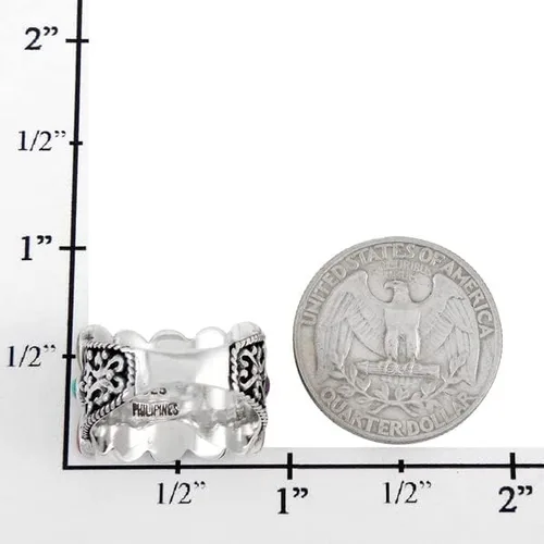 Vista 4 de Anillo turquesa de plata de ley 925, piedras preciosas auténticas, tamaño 6 a 11 (elige el color)